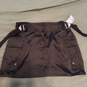 Forever 21 Black Midi Skirt with Belt